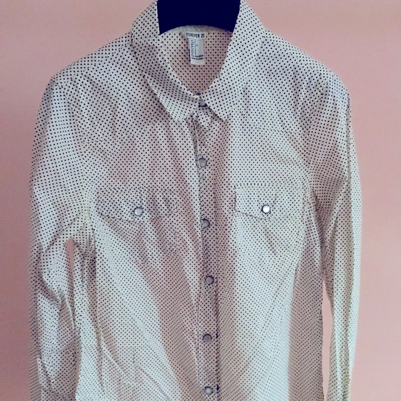 Micro Dot Button Shirt - Picture 2 of 6